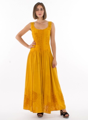 Rochie galbenă lungă romantică - Img 1