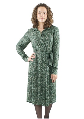 Rochie Midi Kaki Vintage Retro - Img 1