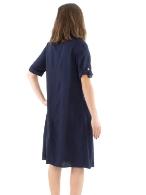 Rochie midi larga nuanta marine - Img 3