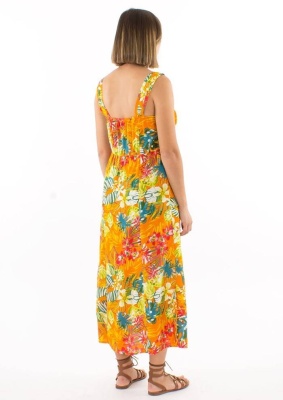 Rochie orange jungle print - Img 3