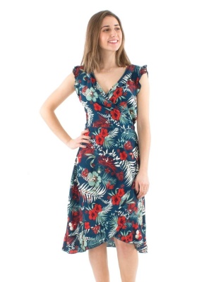 Rochie wrap nuanta marine - Img 3