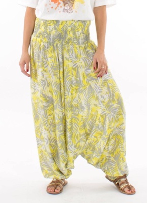 Salvari Aladdin cu print tropical - Img 2