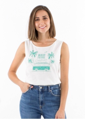 Top ecru cu model boho Palm - Img 1