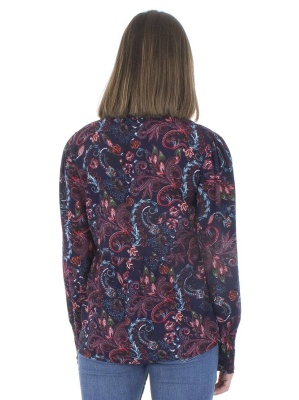 Bluza florala cu guler dantelat - Img 3