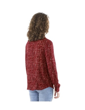 Bluza Retro bordeaux Print Safari - Img 2