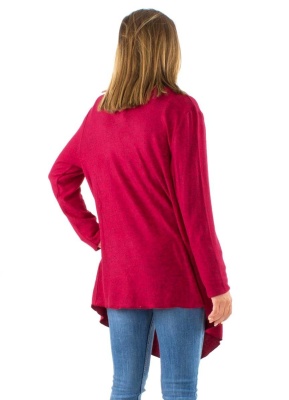 Cardigan asimetric tricot rose - Img 3