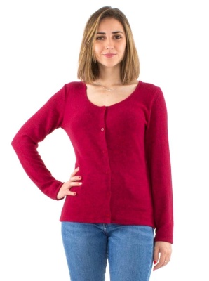 Cardigan rose tricot cu nasturi - Img 2