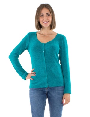 Cardigan smarald tricot nasturi - Img 3