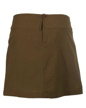 Fusta kaki cu broderie hippie-chic - Img 3