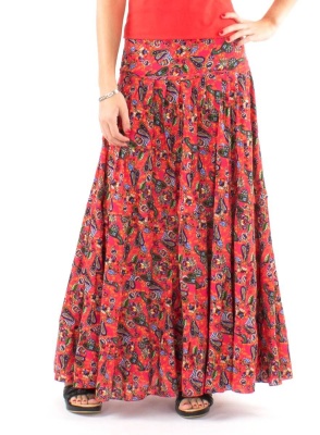 Fusta lunga evazata boho-chic - Img 1