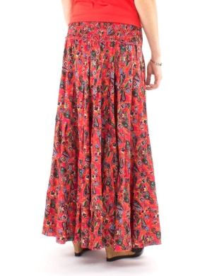 Fusta lunga evazata boho-chic - Img 2