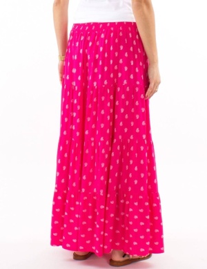 Fusta lunga rose print Bali - Img 2