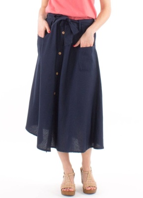 Fusta retro bleumarin evazata - Img 2