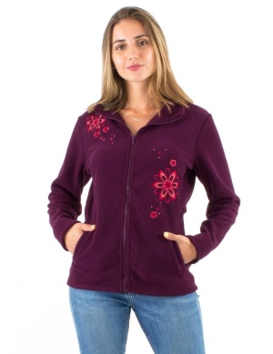 Hanorac stil jacheta purple polar - Img 1