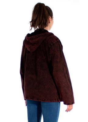 Hanorac unisex bumbac nuanta bordo - Img 2
