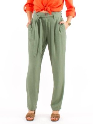 Pantaloni uni-chic cu pliuri - Img 4