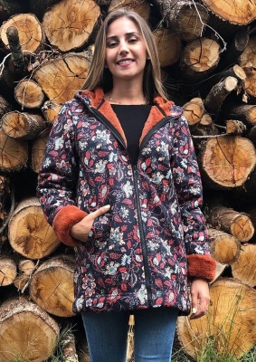 Pardesiu boho-chic cu flori - Img 1