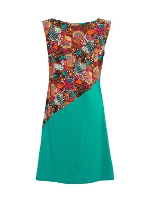Rochie bumbac cu print colorat - Img 2