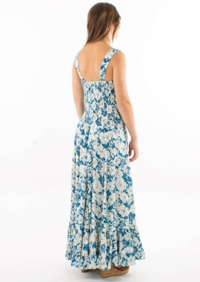 Rochie lunga blue print anemone - Img 2