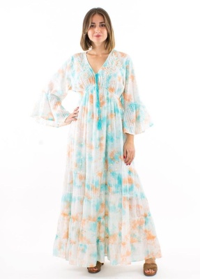 Rochie lunga Boho Chic din voal de bumbac - Img 1
