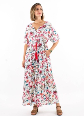 Rochie lunga cu imprimeu boem - Img 2