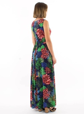 Rochie lunga marine print oceanic - Img 2