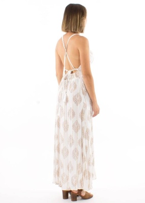 Rochie Maxi vara cu fire argintate - Img 3