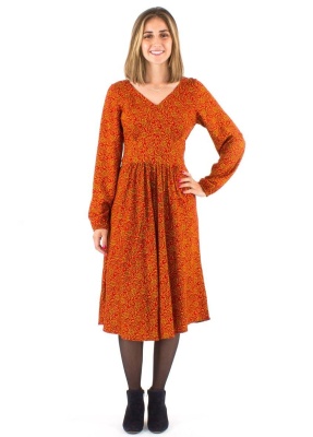 Rochie midi cu print arabesque - Img 2