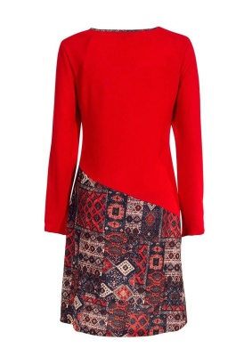Rochie midi rosie print Delhi - Img 2