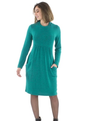 Rochie midi turquaz tricot - Img 1