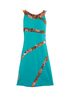 Rochie petrol cu benzi solare - Img 2