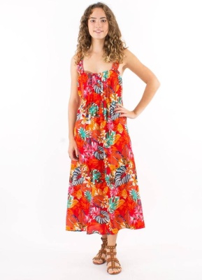 Rochie rosie jungle print - Img 1