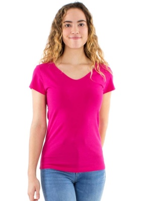 Tricou fuchsia bumbac - Img 1