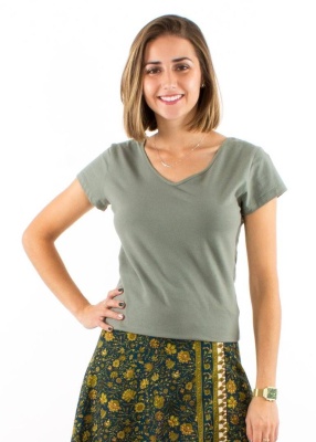 Tricou kaki bumbac - Img 1