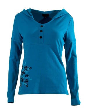 Bluza hanorac blue cu gluga elf - Img 1