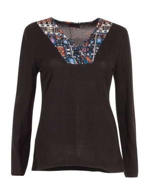 Bluza neagra cu motive aztece - Img 2