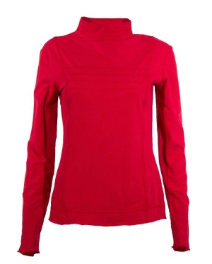 Bluza rosie cu guler inalt - Img 1