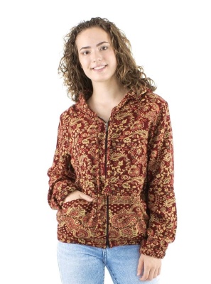 Geaca bordeaux Jacquart Print Cashmere - Img 1