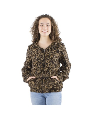 Geaca neagra Jacquart Print Cashmere - Img 3