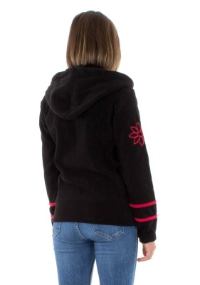 Jacheta neagra cu broderii florale - Img 3