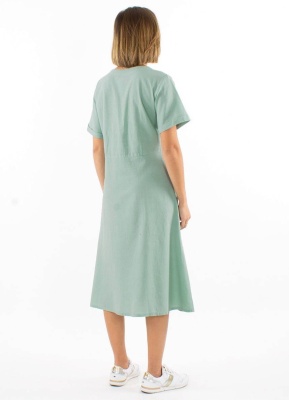 Rochie bumbac boho-chic cu nasturi - Img 3