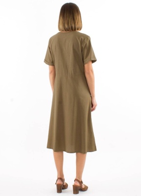 Rochie bumbac nuanta sable - Img 2