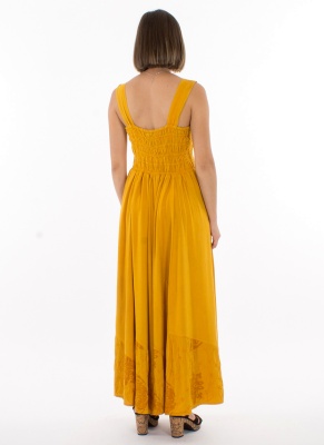 Rochie galbenă lungă romantică - Img 3