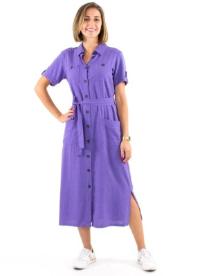 Rochie lavanda stil camasa - Img 1