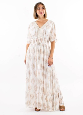 Rochie lunga crepon de vascoza - Img 1
