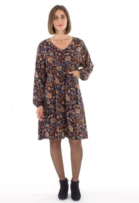 Rochie marine cu imprimeu "nuit" - Img 4