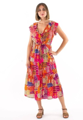 Rochie midi print multicolor - Img 3