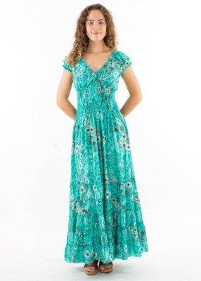 Rochie nuanta menta print boem - Img 1