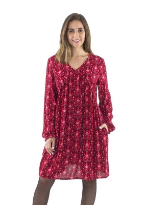 Rochie Tunica Midi cu Print Etnic Ikat - Img 1