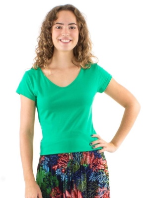 Tricou verde bumbac - Img 1